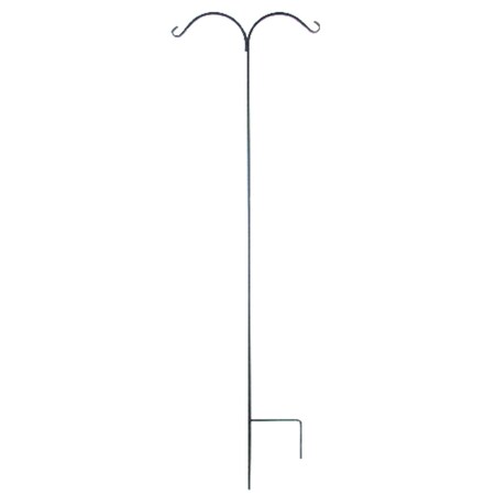 Panacea Black Wrought Iron 84 in. H Double Crook Plant Hook 89441